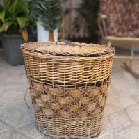 سبد حصیری چوبی خاص و دکوراتیو