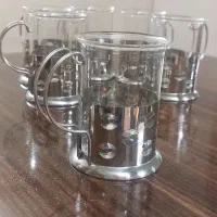 لیوان پایه استیل