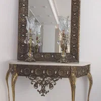 آینه و شمعدان برنز