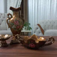 ست گلدان و کشکول و جاشمعی