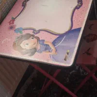 میز تحریر صورتی تاشو دخترانه