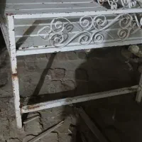 تخت آهنی دوطرفه یک جفت مخصوص باغ و ویلا
