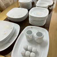 سرویس چینی زرین ۱۲ نفره کامل گلدن لوتوس (۹۸ پارچه)