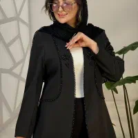 کت مجلسی تک رنگ مشکی (مانتو)