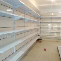 فروش قفسه فروشگاهی سفید تمیز و سالم