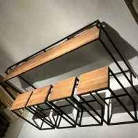 میز و صندلی کافی شاپ شاپی کافه مدل بدون پشتی