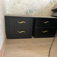 دوعدد پاتختی سالمه سالم و مبل 5نفره وبخاری