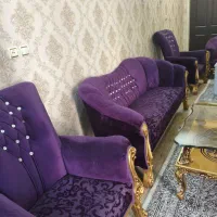مبل استیل سلطنتی به همراه پرده ست