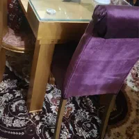 مبل چوب راش ورق طلا