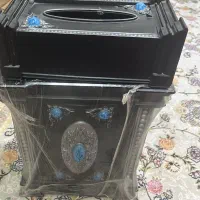 جا دستمال کاغذی و سطل زباله