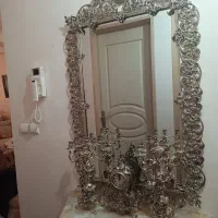 آینه و شمعدان برنز