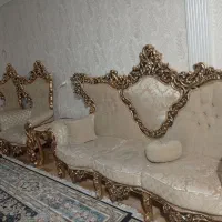 مبل سلطنتی ۹نفره چوب راش با عسلی