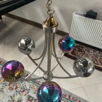لوستر مدرن سالم زیبا حباب شیشه ای