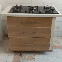 گاز رومیزی و کابینت سه کشو