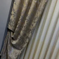 والان پنل دکوری مخمل پتینه ترک توسی و طلایی