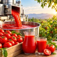 آبگیری گوجه با دستگاه تمام استیل