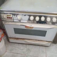 فر گاز ۵ شعله دو موتور جوجه گردان در حد نو