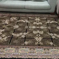 دو تخته فرش ۶ متری مدل کتیبه ابریشم کوبیده