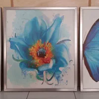 تابلو سه تیکه بر روی صفحه چوبی