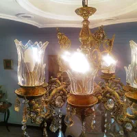 لوستر برنزی ده شاخه