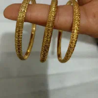 النگو نقره سه دور آبکاری طلا شده