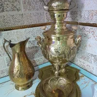 سماور ذغالی با طرح هخامنشی.