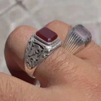 دو عدد انگشتر نقره دست ساز کهنه یمنی