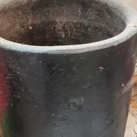 گلدان سفالی بزرگ مشکی