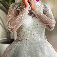 لباس عروس شخصی دوز کلا جواهردوزی شده مزون هستی