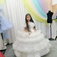 لباس مجلسی عروس دخترانه تور طبقه ای تولیدی الیسا