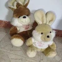 دو عروسک خرگوش سالم و تمیز