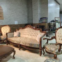 مبلمان کلاسیک 9نفره مدل گندمی