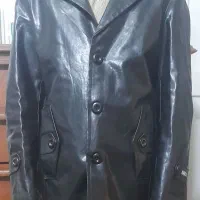 کاپشن چرم در حد نو