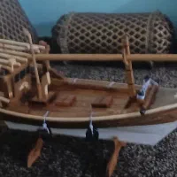 مجسمه چوبی لنج