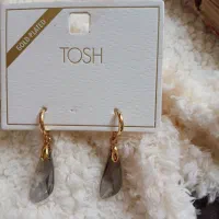 گوشواره یاقوتی آبکاری طلا