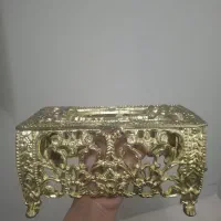 جا دستمال کاغذی طلایی