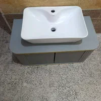 روشویی طوسی  طلایی کابینتی ۸۰ در ۴۰