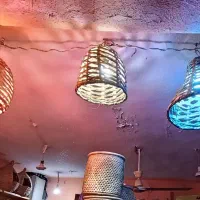 انواع لوستر شیپوری حصیری