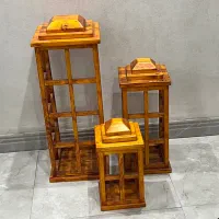 فانوس چوبی ۳ عددی