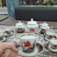 ست چای‌خوری قدیمی، چینی درجه یک، اصل (شوروی)