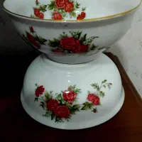کاسه گلسرخی بشقاب میوه ماهیتابه