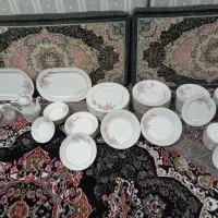 سرویس چینی اسپیدار۱۲نفره گل عروس واسه۳۰سال پیشه