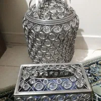 سطل و جا دستمالی سیلور