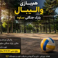 همبازی والیبال دو نفره پارک جنگلی