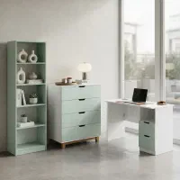 سرویس میز تحریر و دراور و کتابخانه کد 1137