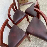 میز چوب و صندلی چوب غذا خوری چهارنفره