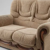 ست مبل راحتی ۳ + ۲ + ۱  نفره خاکستری با دسته چوبی