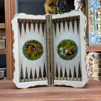 چندطرح تخته نرد  خاتم کاری لبه دالبری نقاشی چوگان