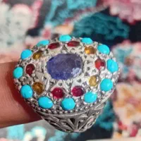 انگشتر جواهری نقره