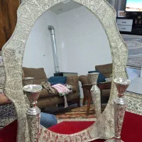 آینه شمعدان آبکاری نقره